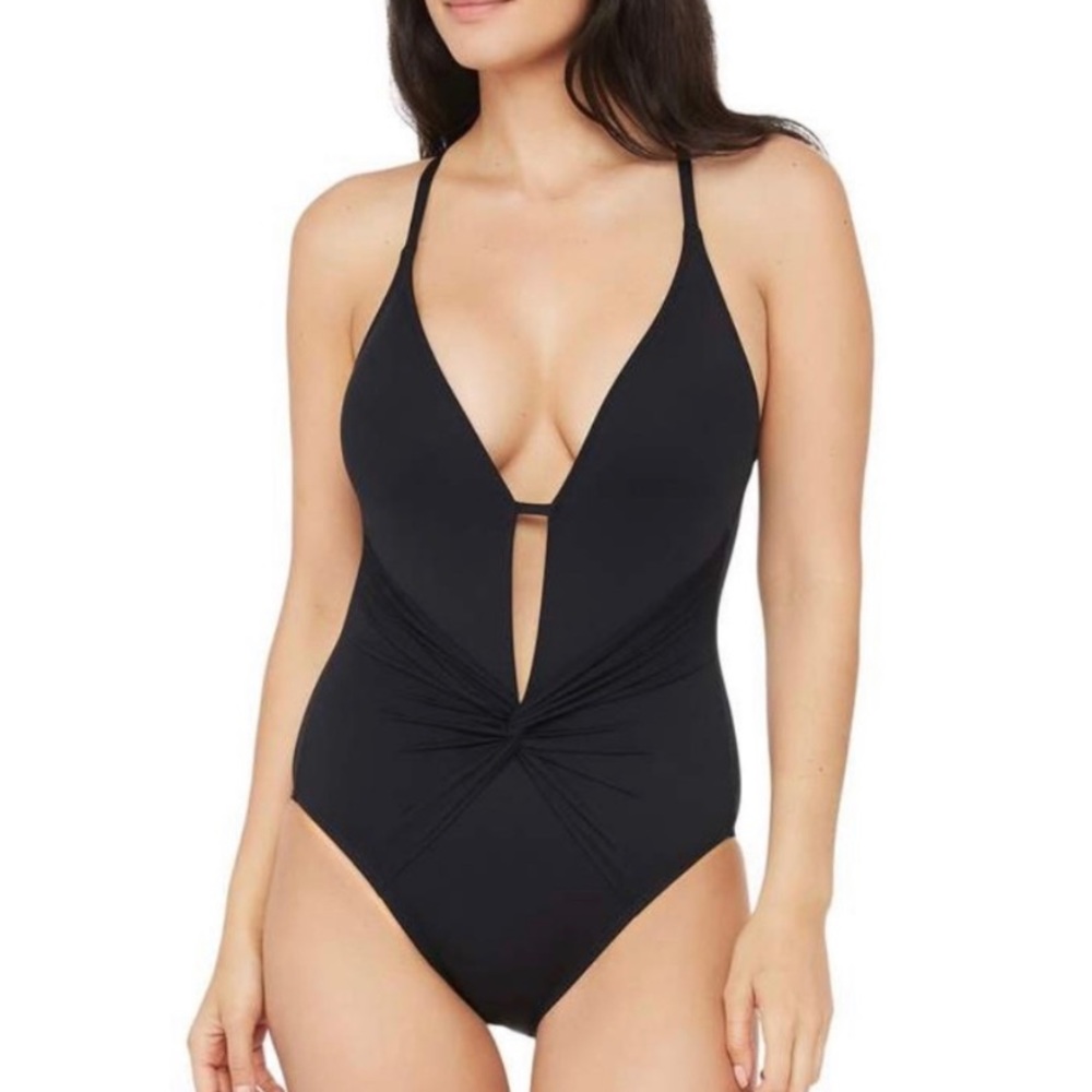LA BLANCA Island Goddess Twist Front swimsuit Sz 6